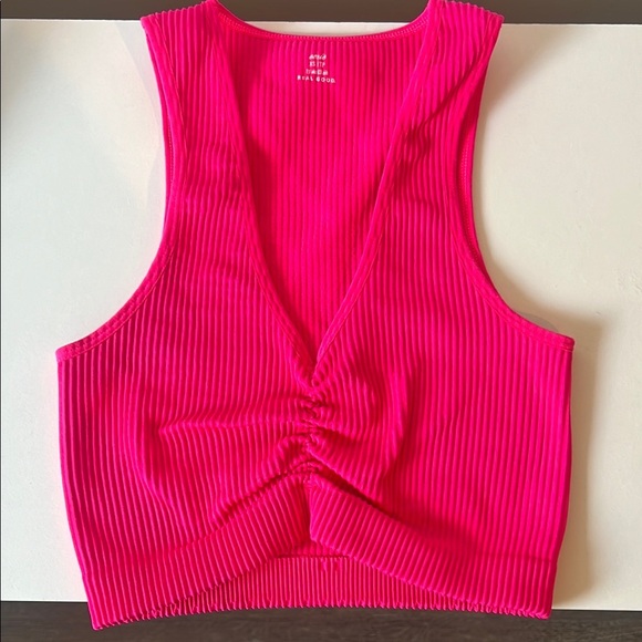 aerie Tops - Aerie Cropped Tank Pink